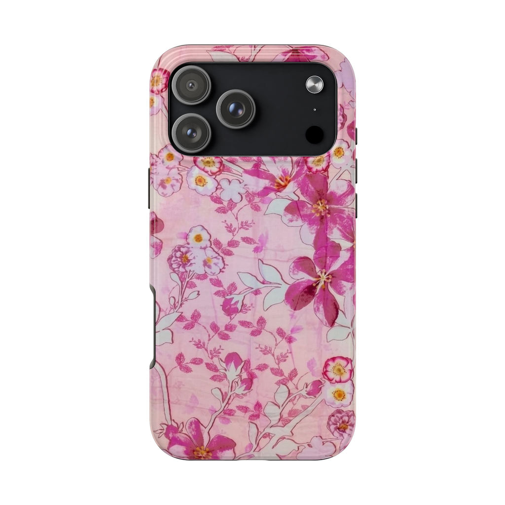 PINK SWEET PEA GARDEN PHONE CASE