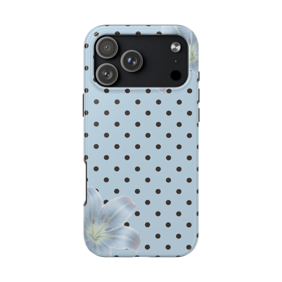 BLUEBELL POLKA DOTS ORCHIDS PHONE CASE