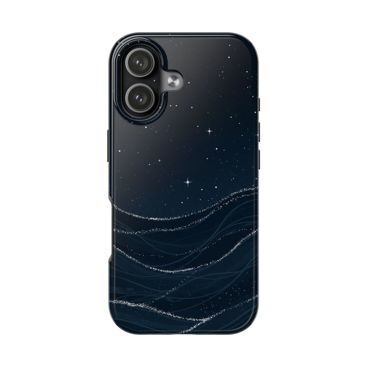 MIDNIGHT OCEAN WAVES PHONE CASE