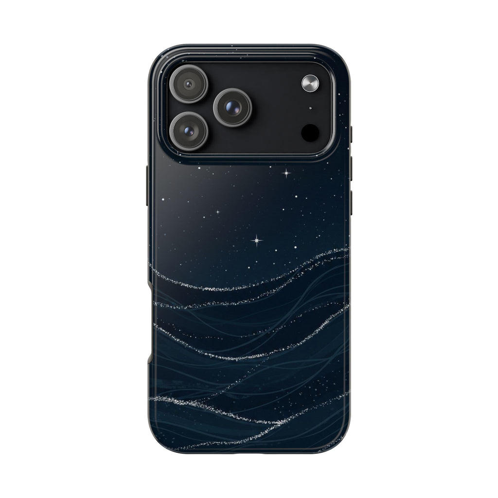 MIDNIGHT OCEAN WAVES PHONE CASE