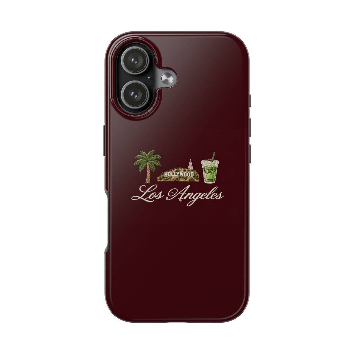 BURGUNDY LOS ANGELES PHONE CASE
