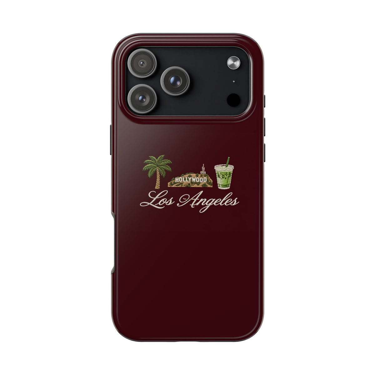 BURGUNDY LOS ANGELES PHONE CASE