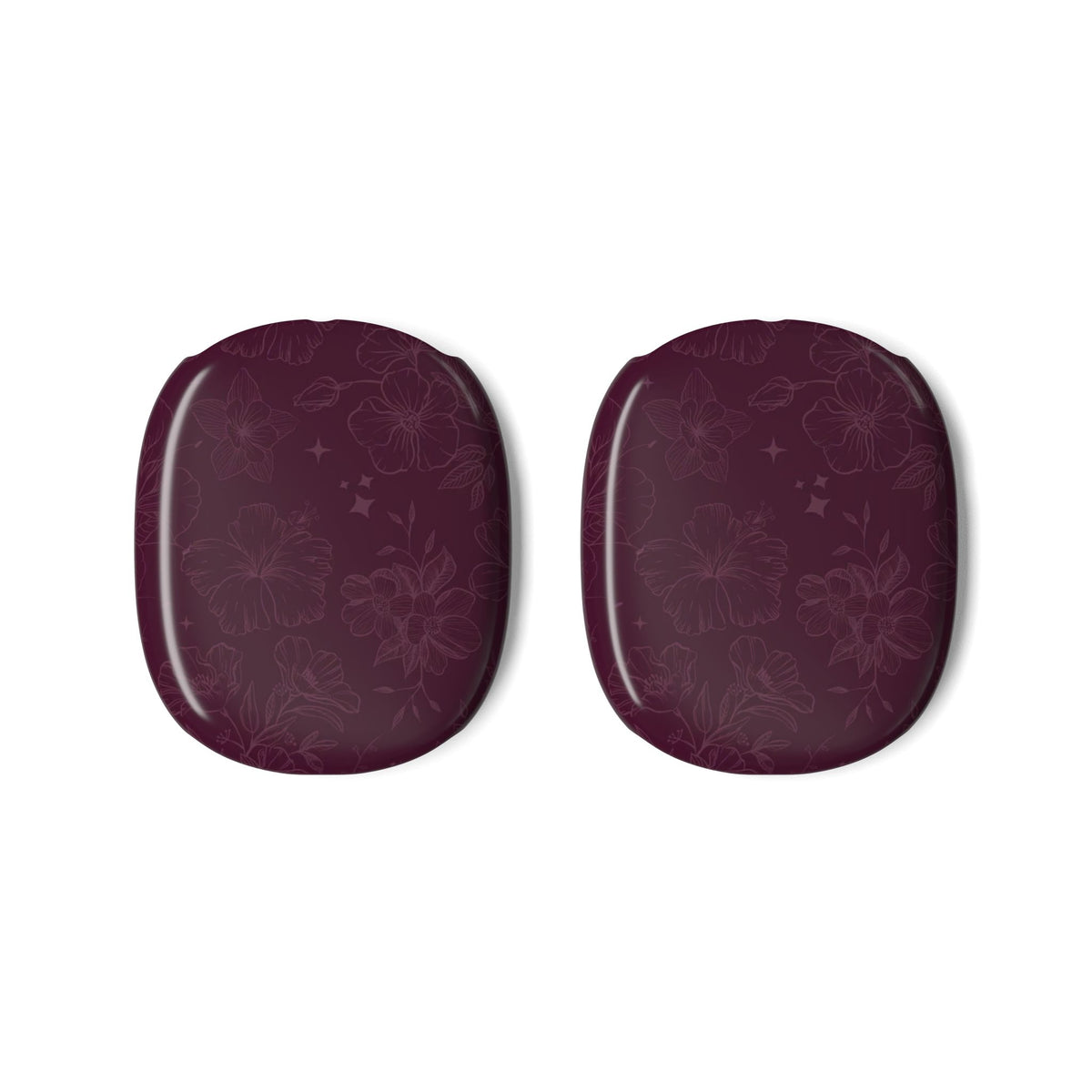 BURGUNDY AMOUR FLORAL AIRPODS MAX CASE COVERS