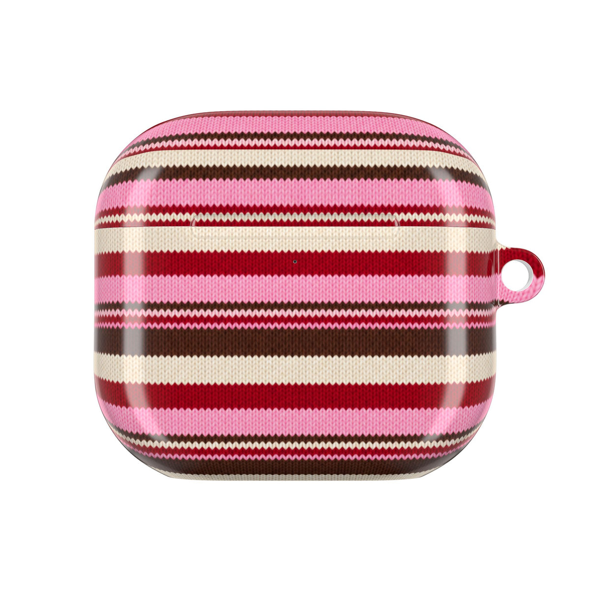 CHERRY TRUFFLE STRIPES AIRPOD CASE