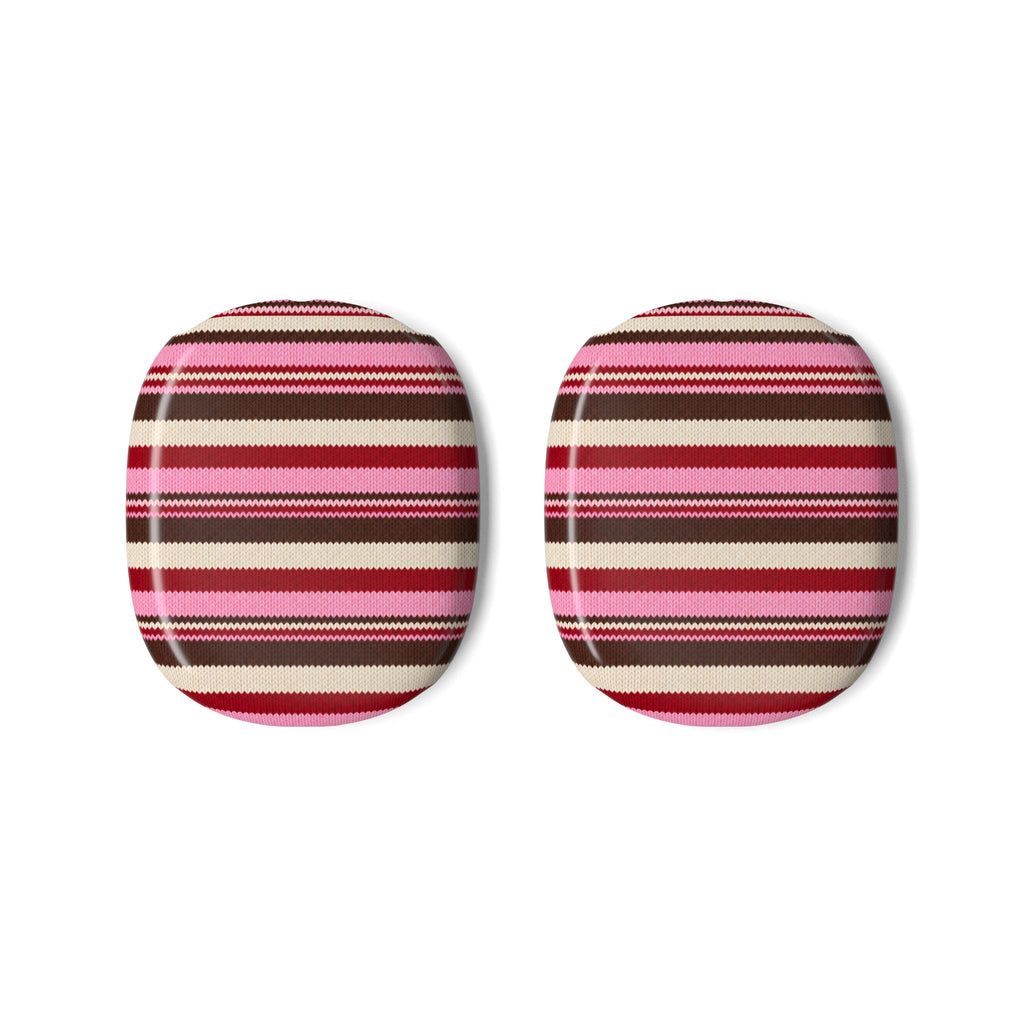 CHERRY TRUFFLE STRIPES AIRPODS MAX CASE COVERS