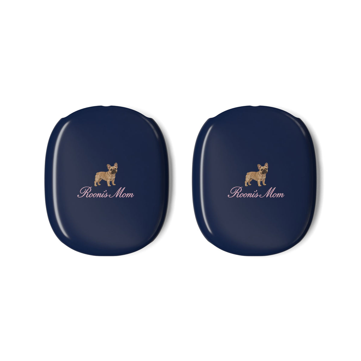 PERSONALIZED NAVY BLUE FRENCH BULLDOG DOG MOM CUSTOM NAME AIRPODS MAX CASE COVERS