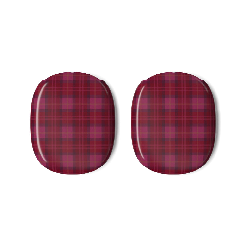SCARLET RED BURGUNDY PLAID AIRPODS MAX CASE COVERS
