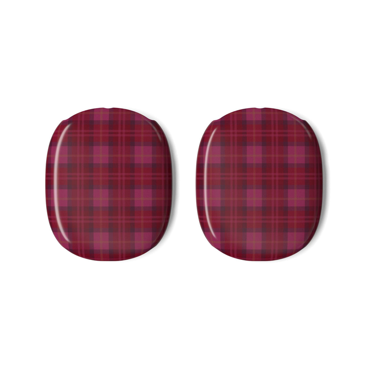 SCARLET RED BURGUNDY PLAID AIRPODS MAX CASE COVERS