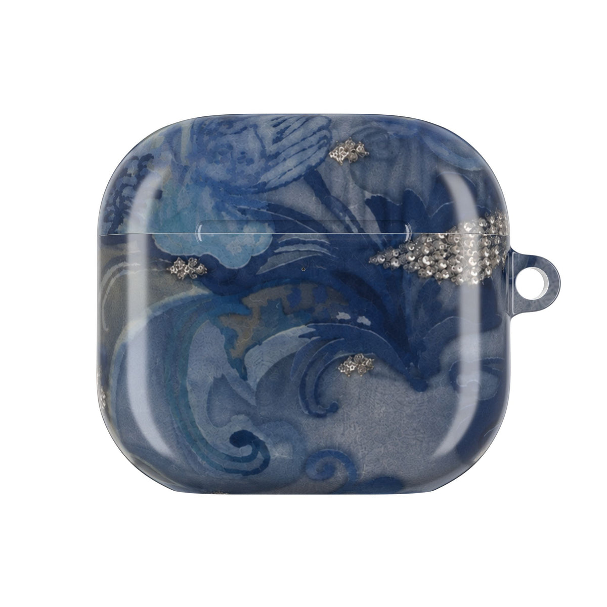 NAVY BLUE PRISM BLOOM AIRPOD CASE
