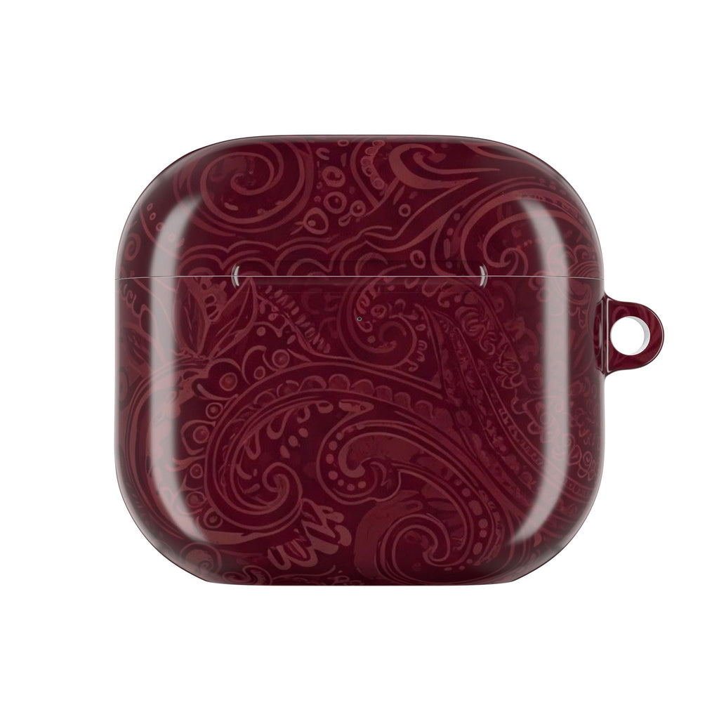 DARK CHERRY BANDANA AIRPOD CASE