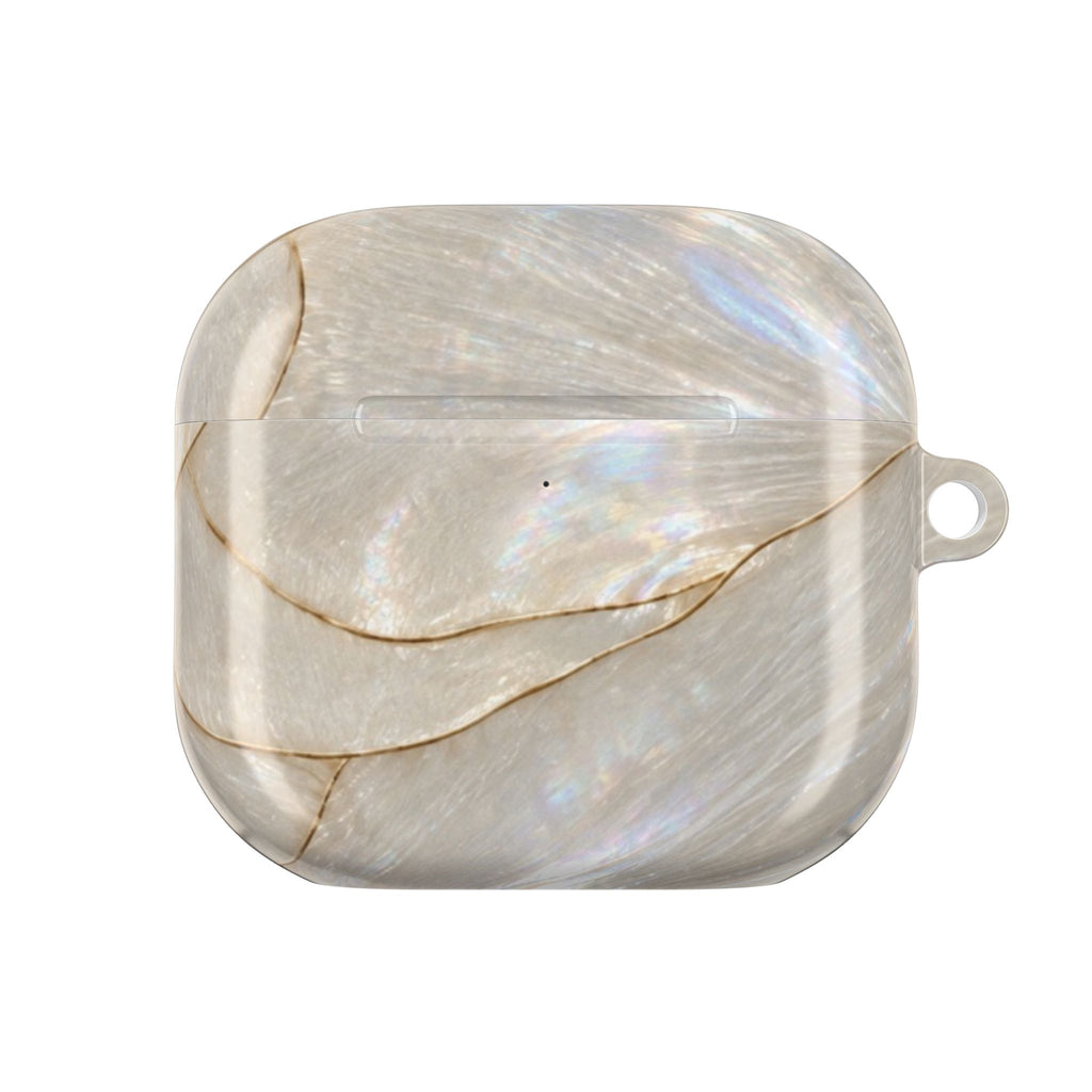 LIGHT IVORY OPAL SHELL AIRPOD CASE