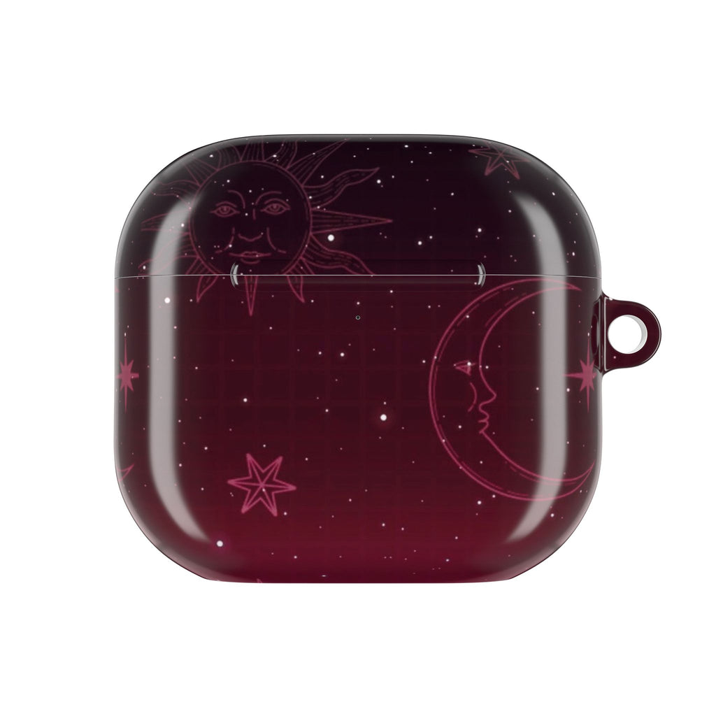 BURGUNDY GRADIENT GALAXY AIRPOD CASE