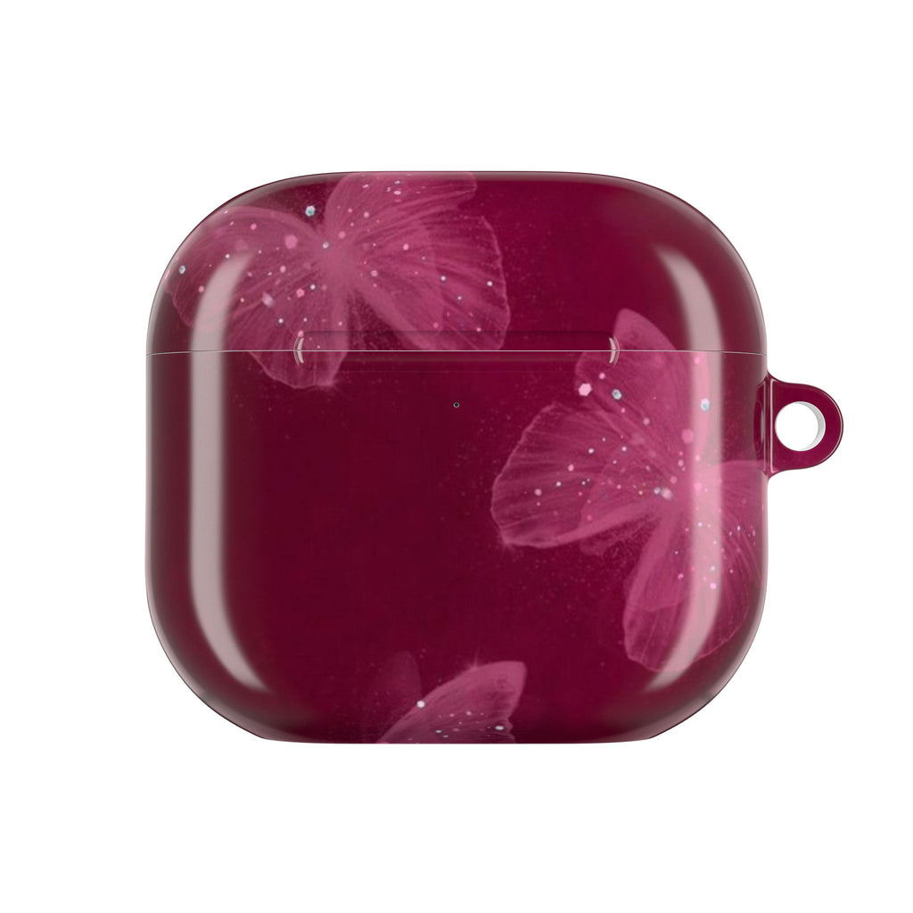 BURGUNDY FAIRY BUTTERFLIES AIRPOD CASE