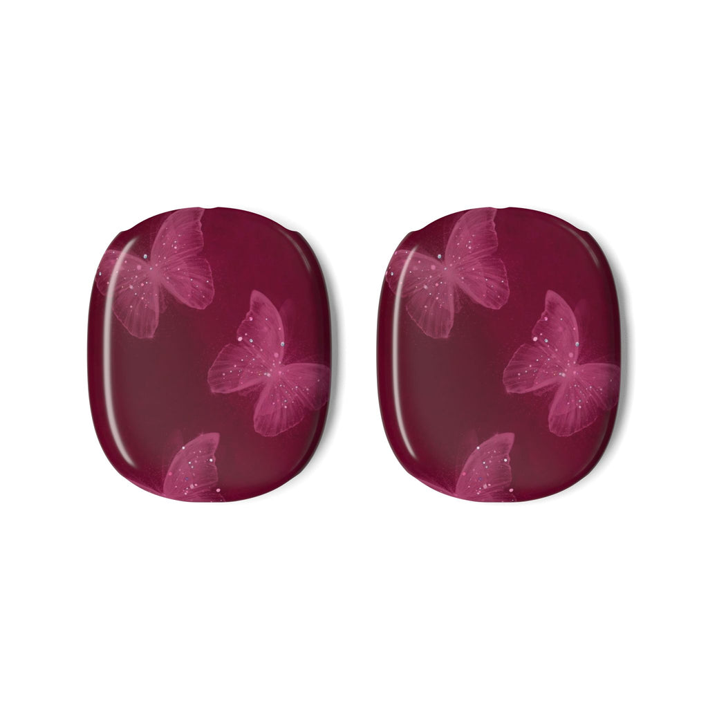 BURGUNDY FAIRY BUTTERFLIES AIRPODS MAX CASE COVERS