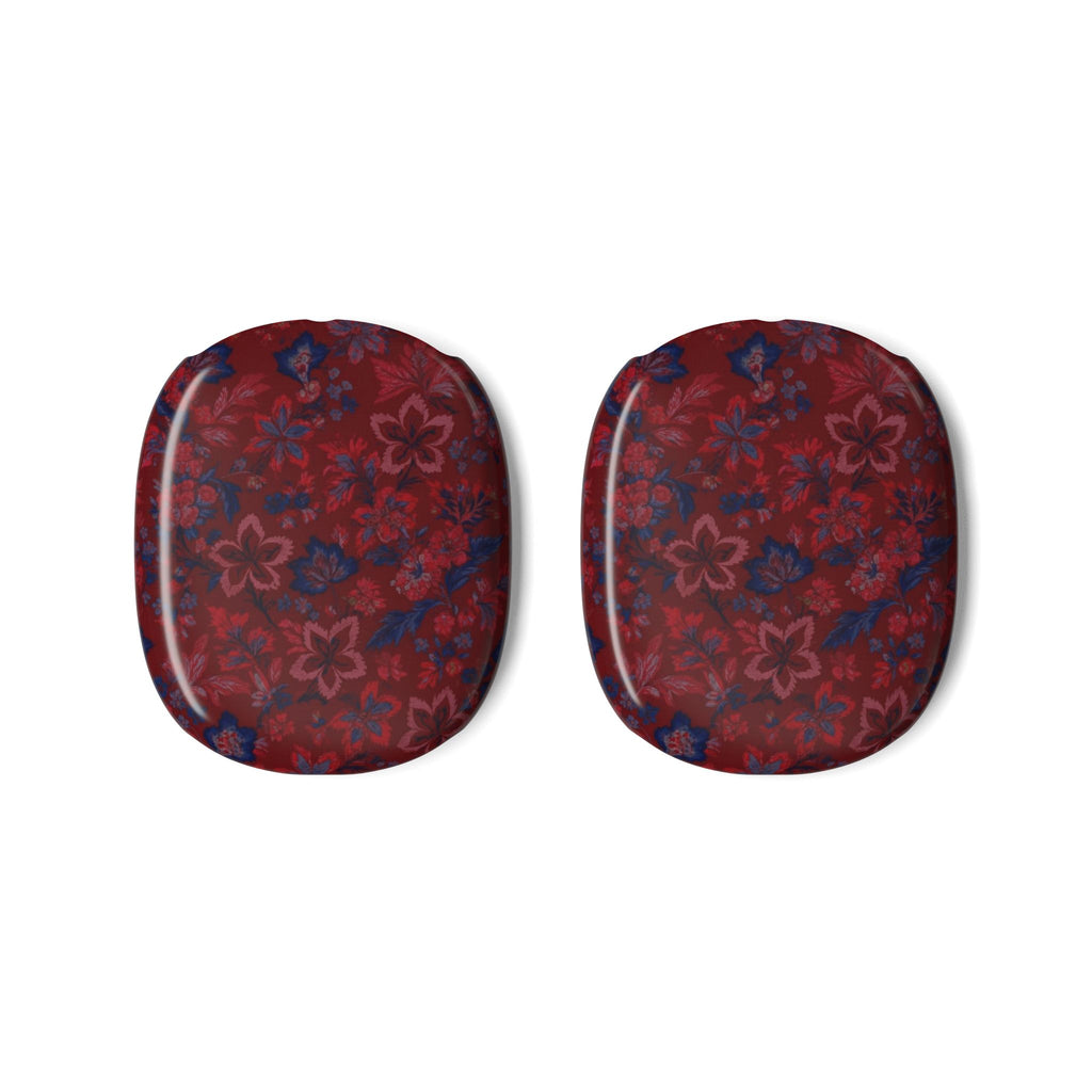 BURGUNDY BLUE FLORAL AIRPODS MAX CASE COVERS