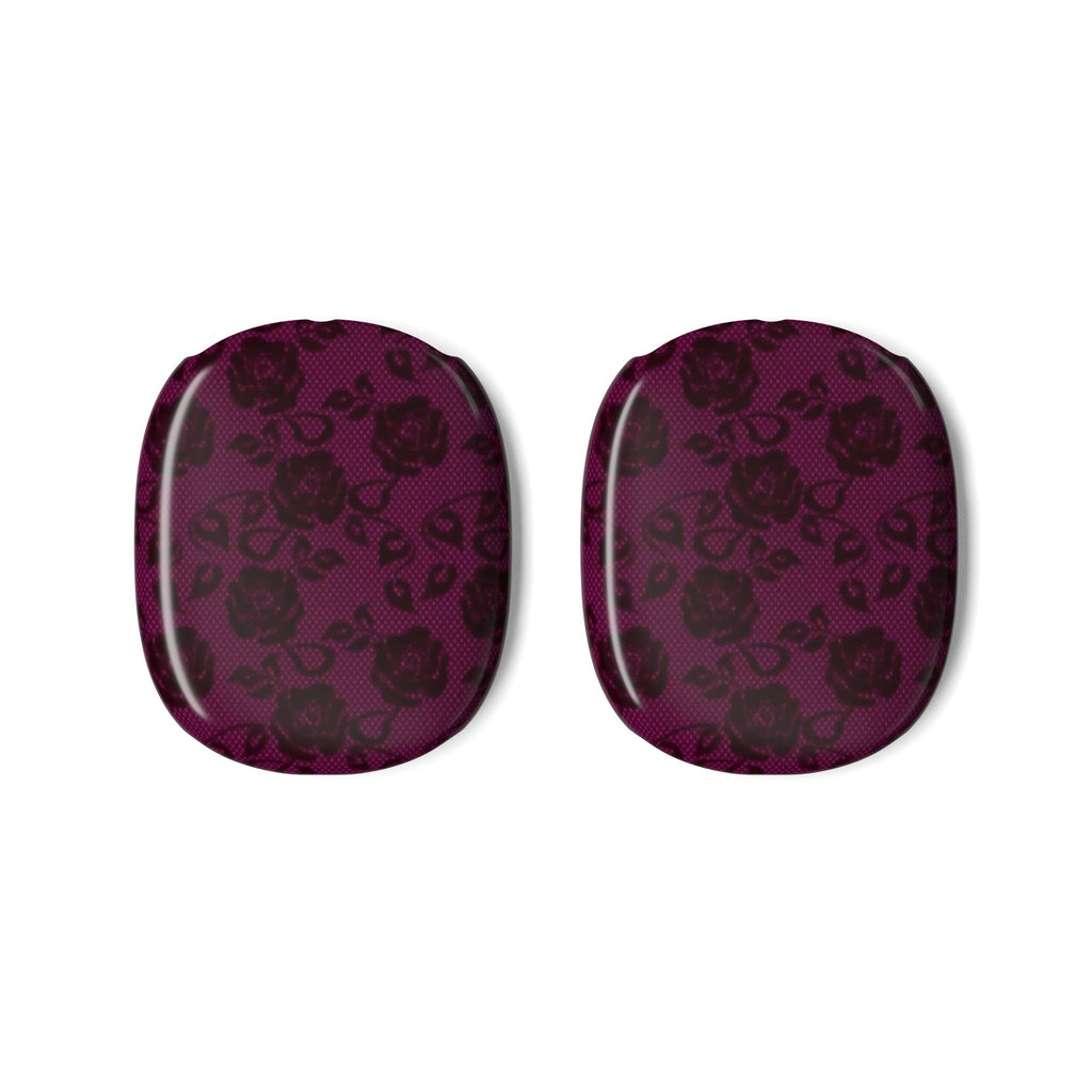 BURGUNDY CHERRY LACE FLORAL AIRPODS MAX CASE COVERS