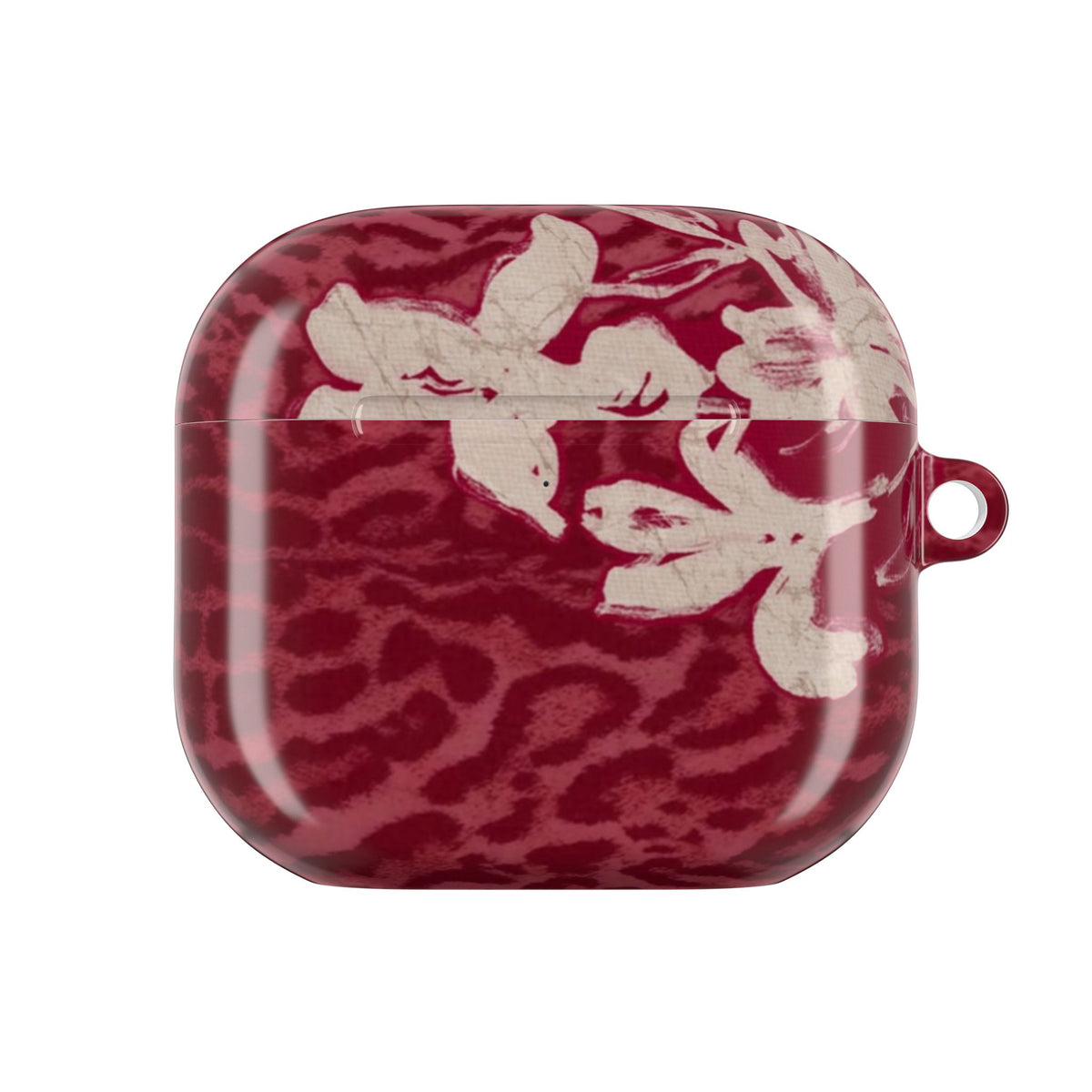 RED LEOPARD LILY AIRPOD CASE