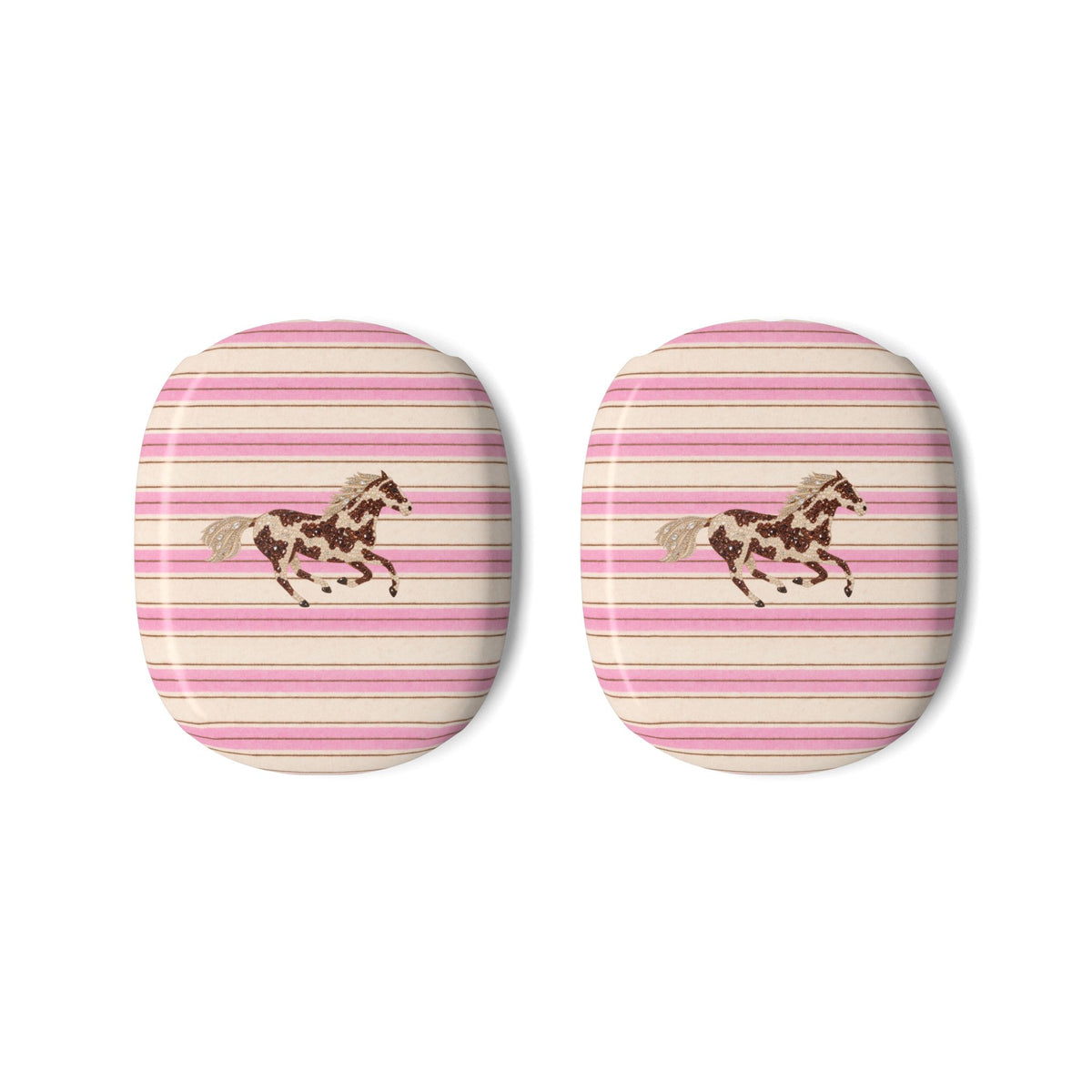 BUBBLEGUM CAFÉ STRIPES HORSE AIRPODS MAX CASE COVERS