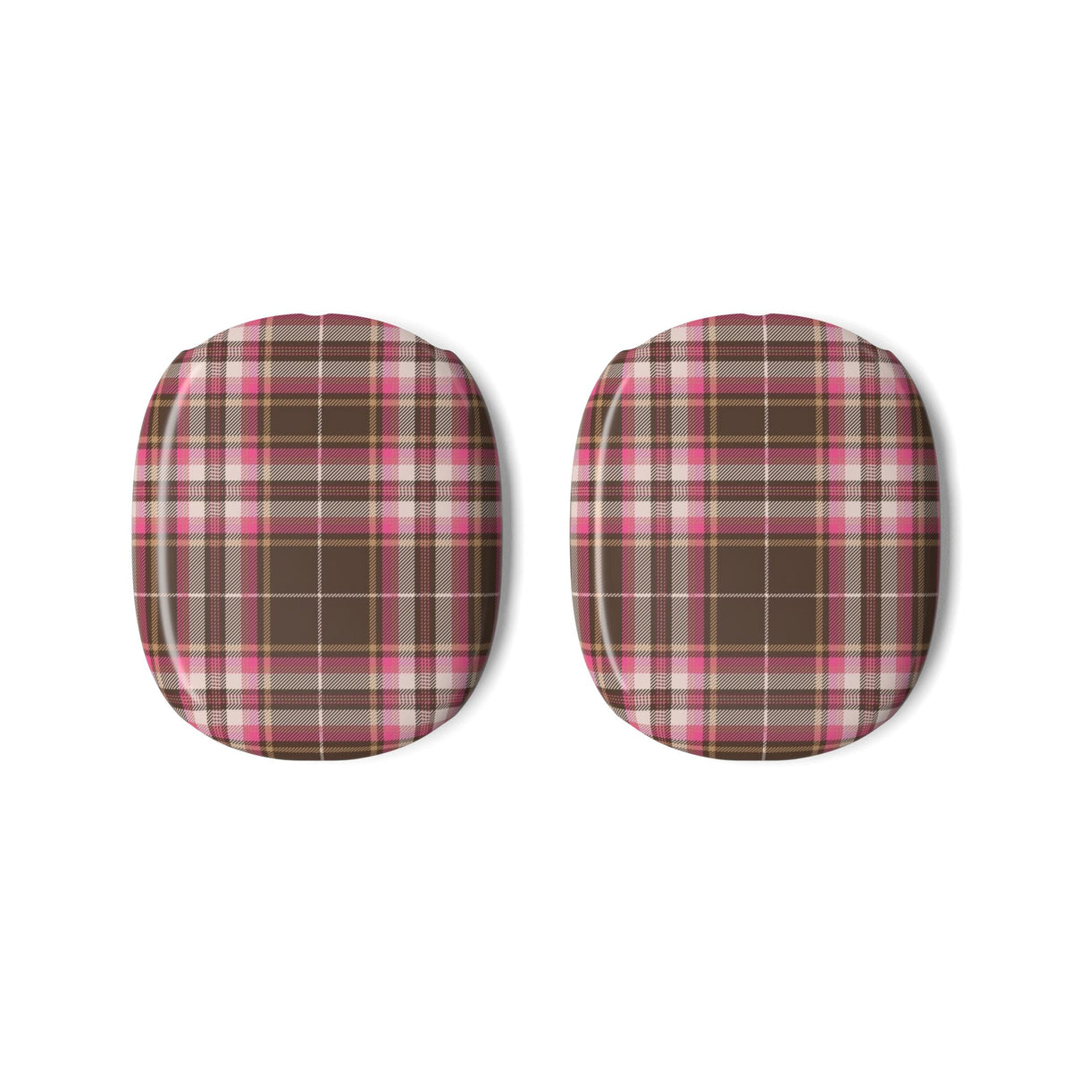 CHOCOLATE RASPBERRY TARTAN PLAID AIRPODS MAX CASE COVERS