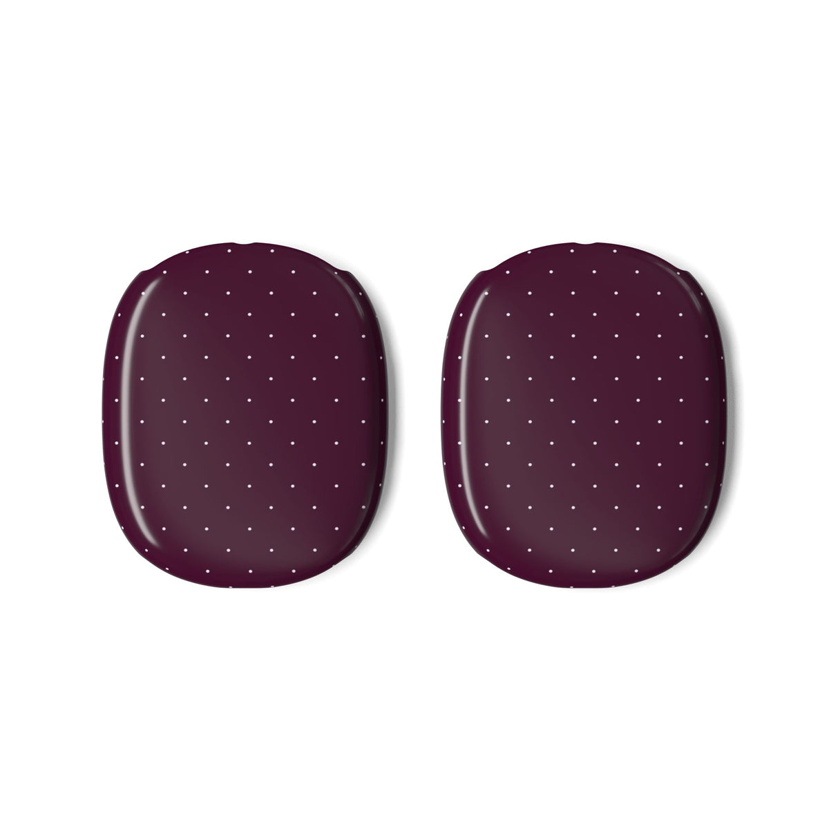 DARK CHERRY BURGUNDY MINI POLKA DOTS AIRPODS MAX CASE COVERS