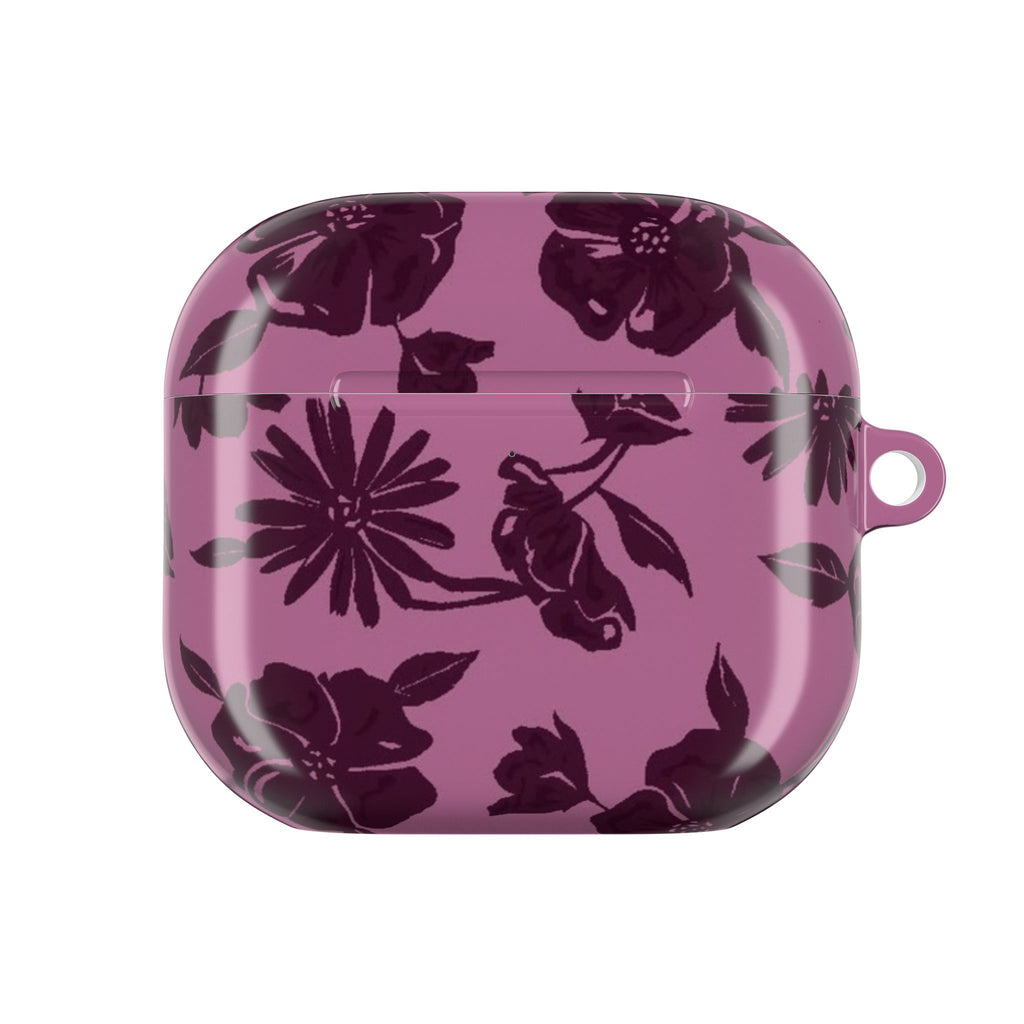 DARK CHERRY FLORAL AIRPOD CASE