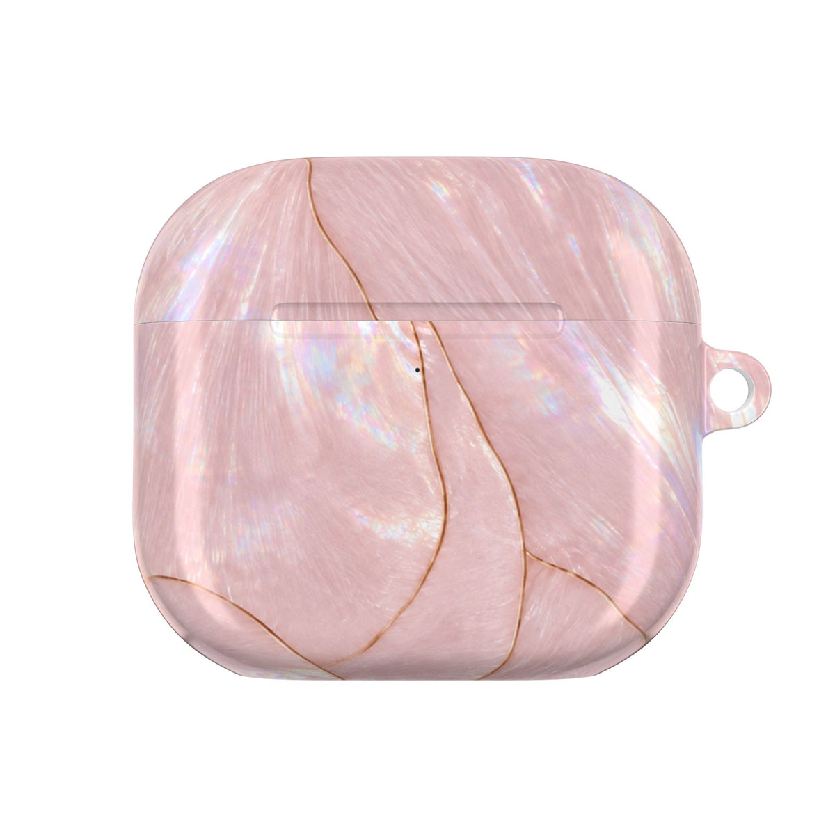 LIGHT PINK OPAL SHELL AIRPOD CASE