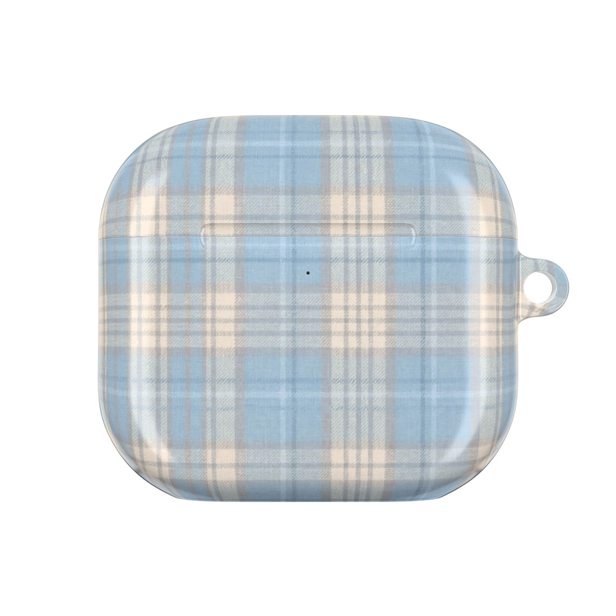 SOFT VINTAGE BLUE TARTAN PLAID AIRPOD CASE