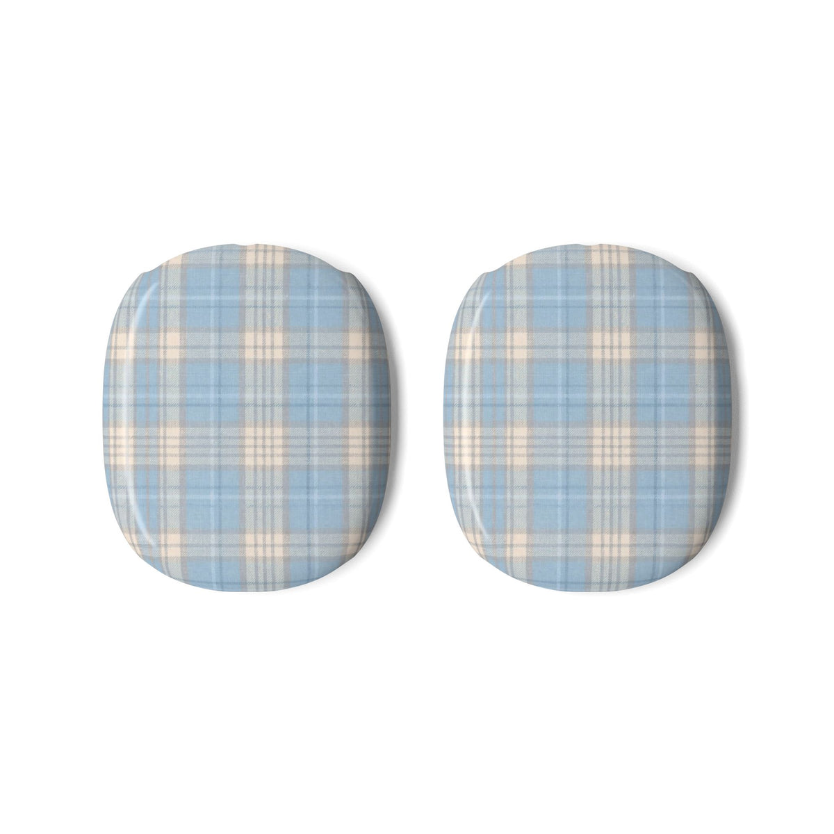 SOFT VINTAGE BLUE TARTAN PLAID AIRPODS MAX CASE COVERS