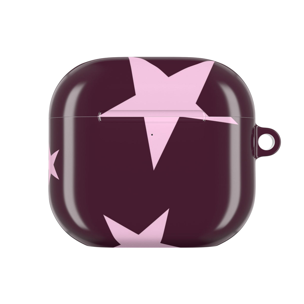 PLUM PINK STARS AIRPOD CASE