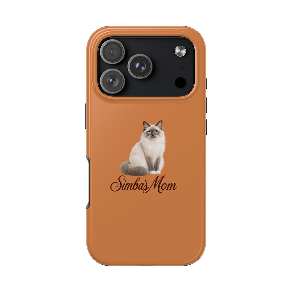 PERSONALIZED ORANGE BIRMAN CAT MOM CUSTOM NAME PHONE CASE