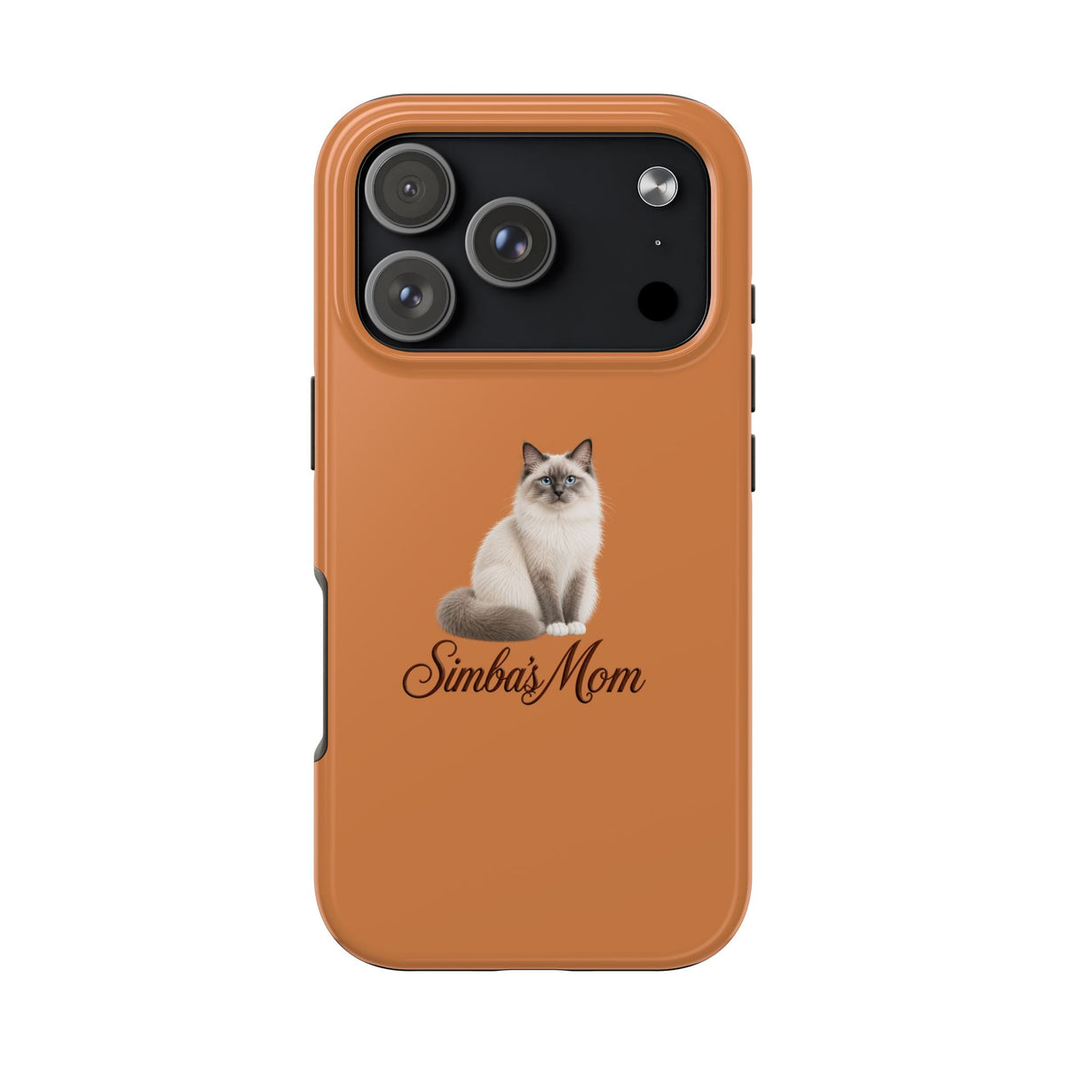 PERSONALIZED ORANGE BIRMAN CAT MOM CUSTOM NAME PHONE CASE
