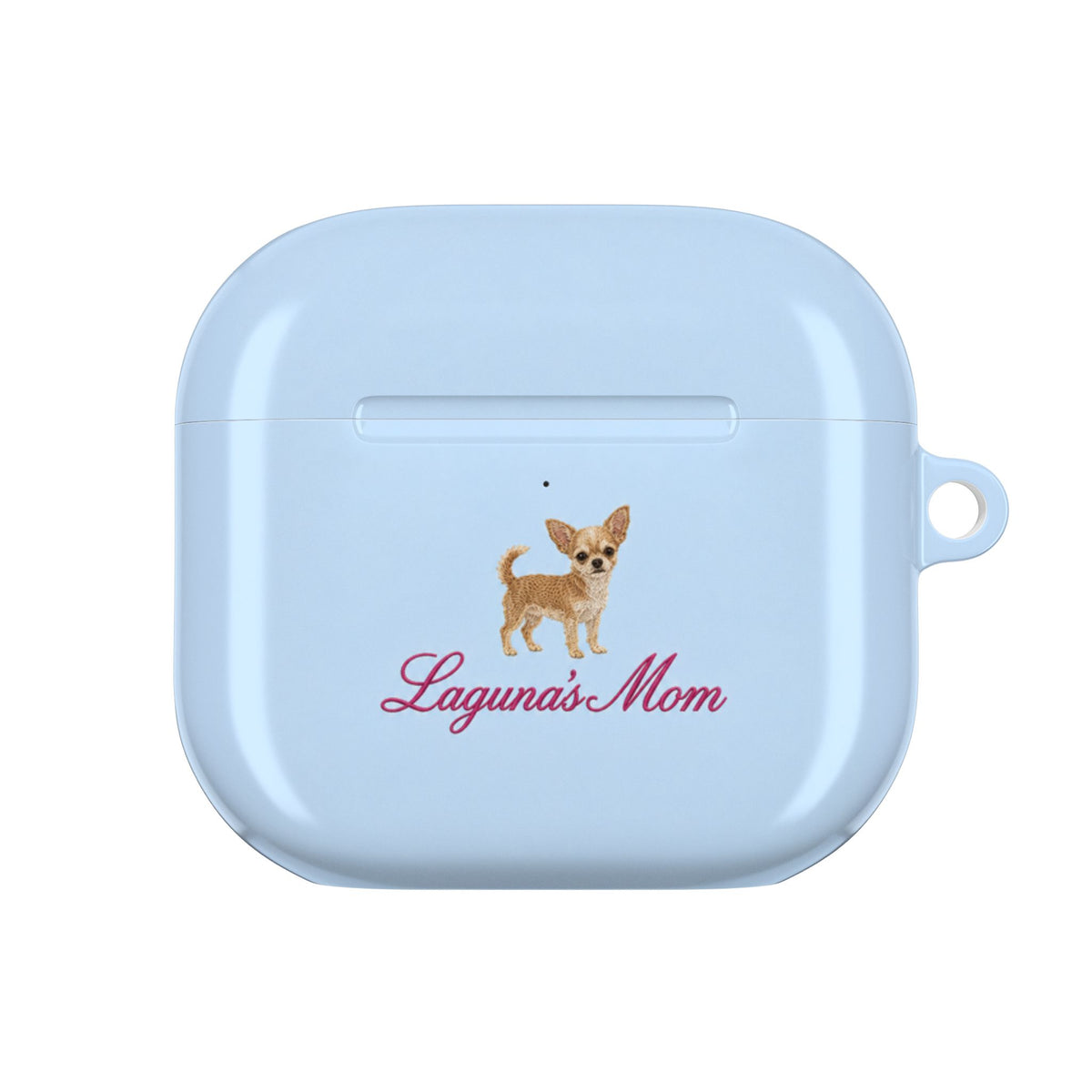 PERSONALIZED BABY BLUE CHIHUAHUA DOG MOM CUSTOM NAME AIRPOD CASE