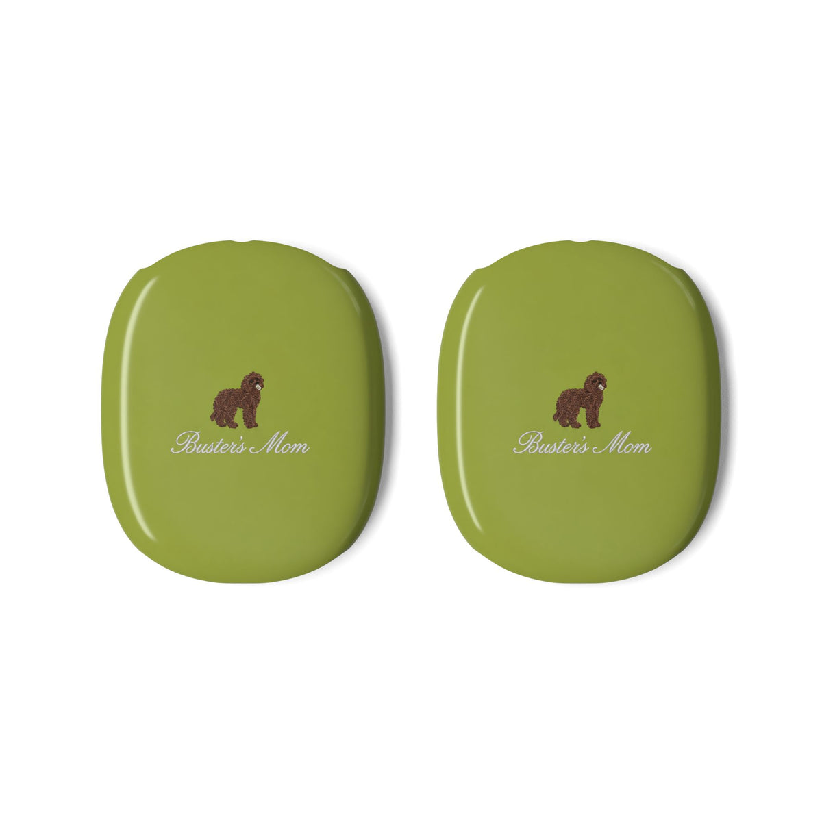 PERSONALIZED LIME GREEN DOG MOM AIRPODS MAX CASE COVERS