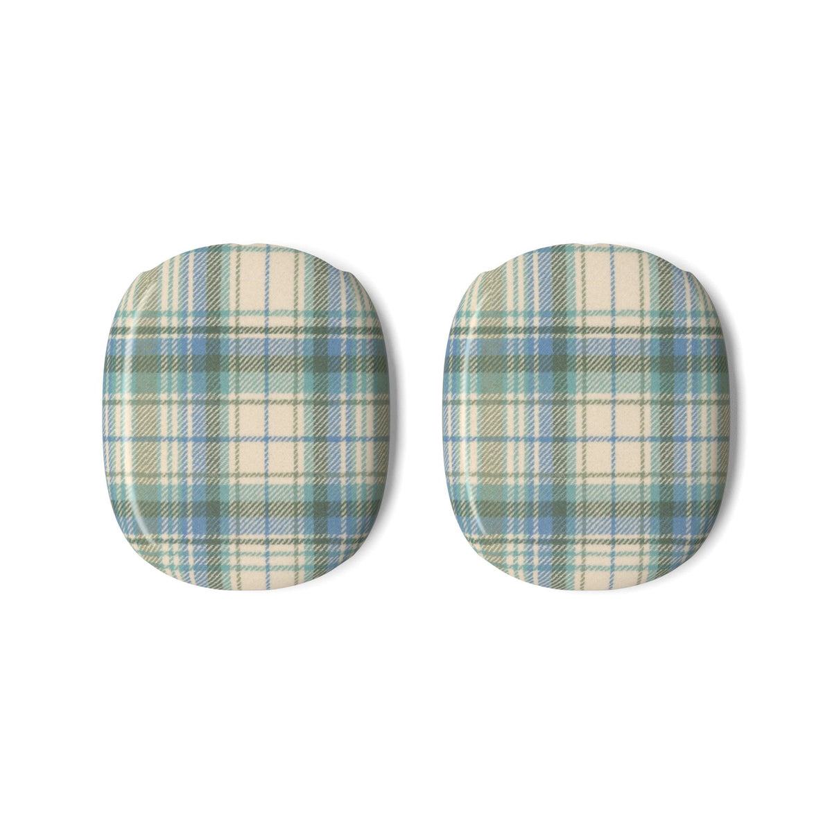 MINT GREEN TARTAN PLAID AIRPODS MAX CASE COVERS