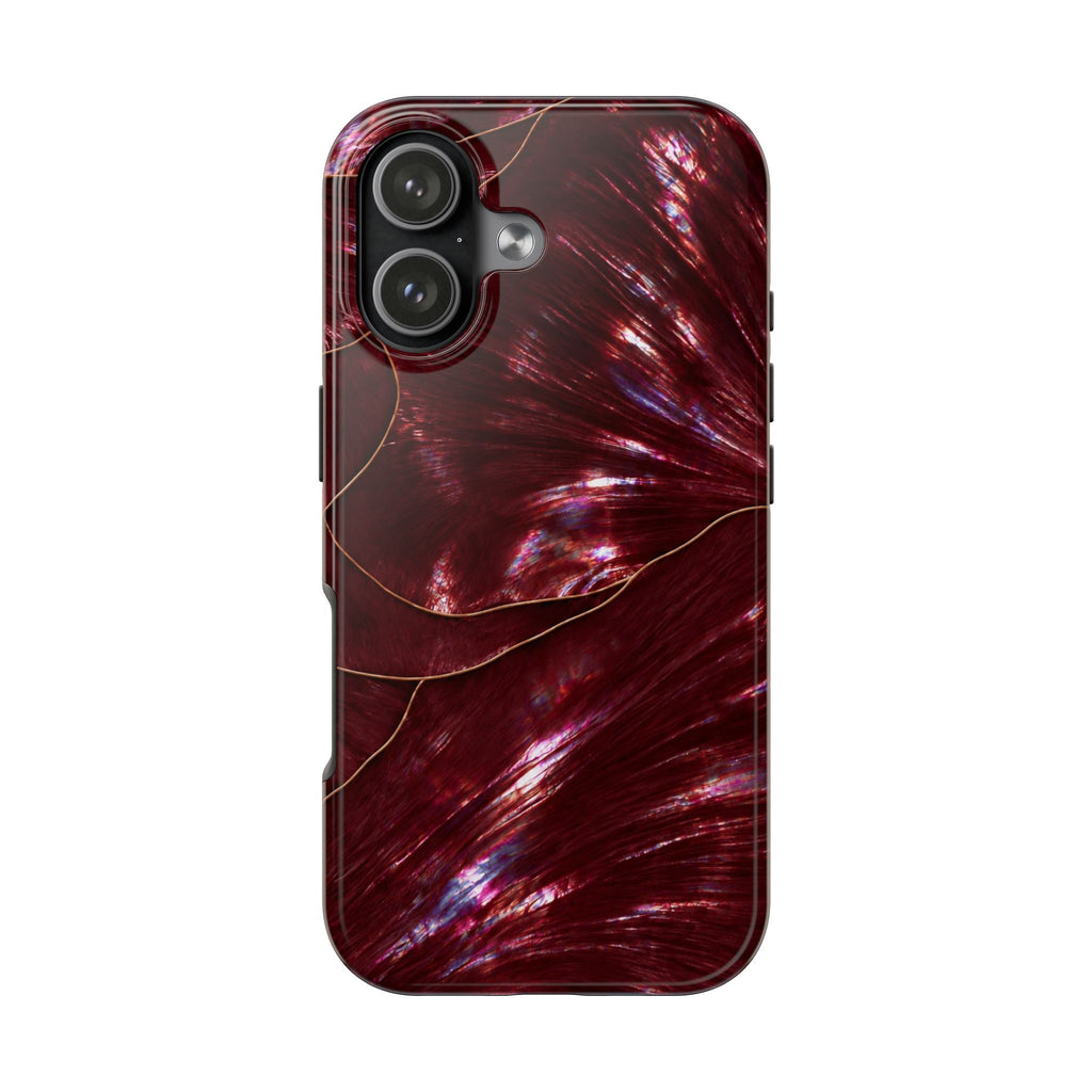 IRIDESCENT BURGUNDY SHELL PHONE CASE