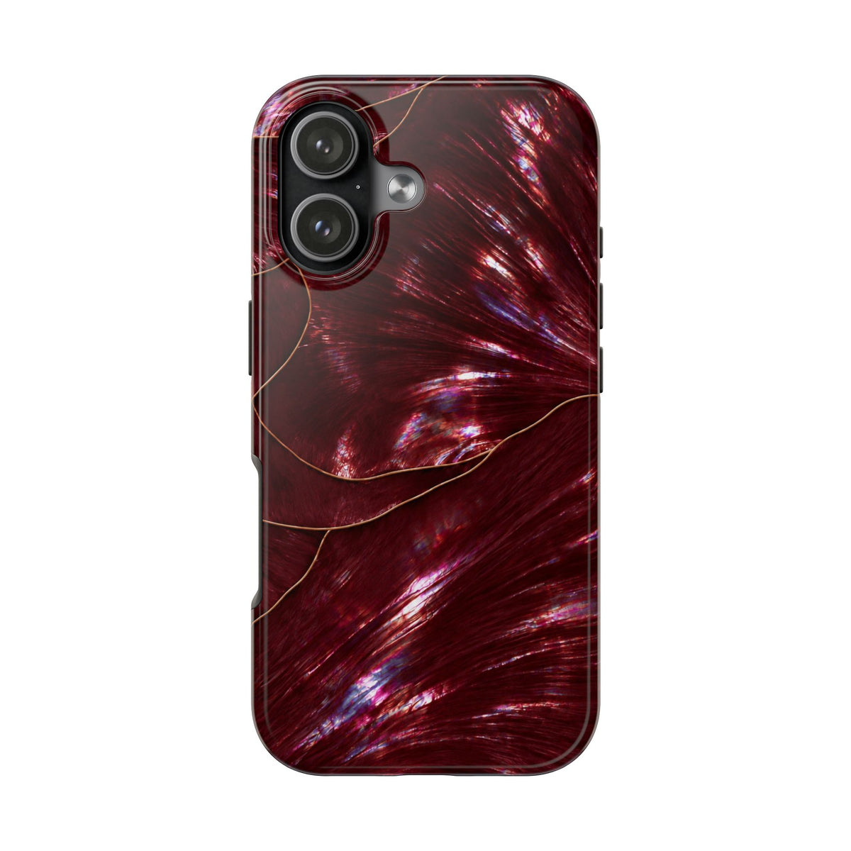 IRIDESCENT BURGUNDY SHELL PHONE CASE