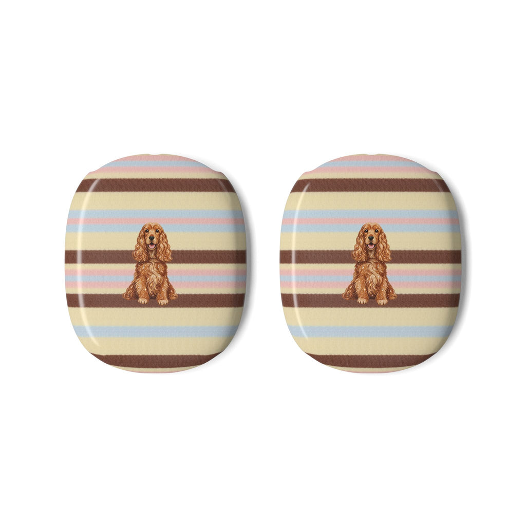 BUTTERSCOTCH STRIPES SPANIEL DOG AIRPODS MAX CASE COVERS