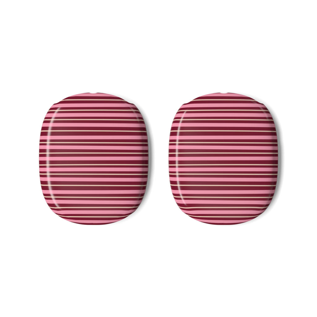 BURGUNDY STRIPES AIRPODS MAX CASE COVERS