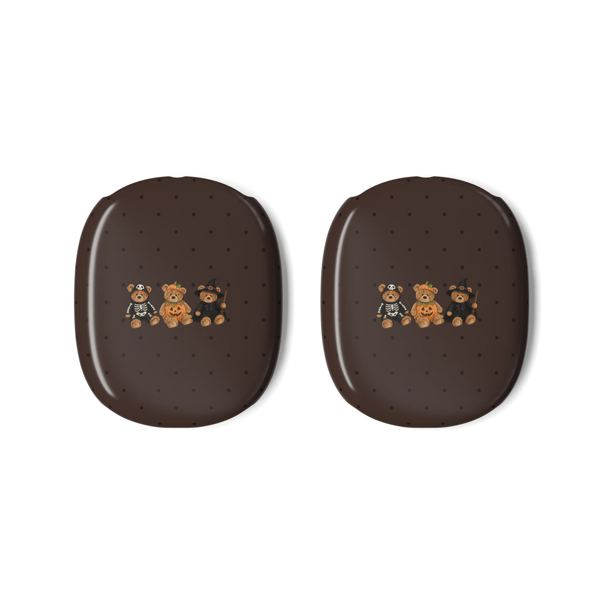 BROWN POLKA DOTS HALLOWEEN TEDDY BEARS AIRPODS MAX CASE COVERS