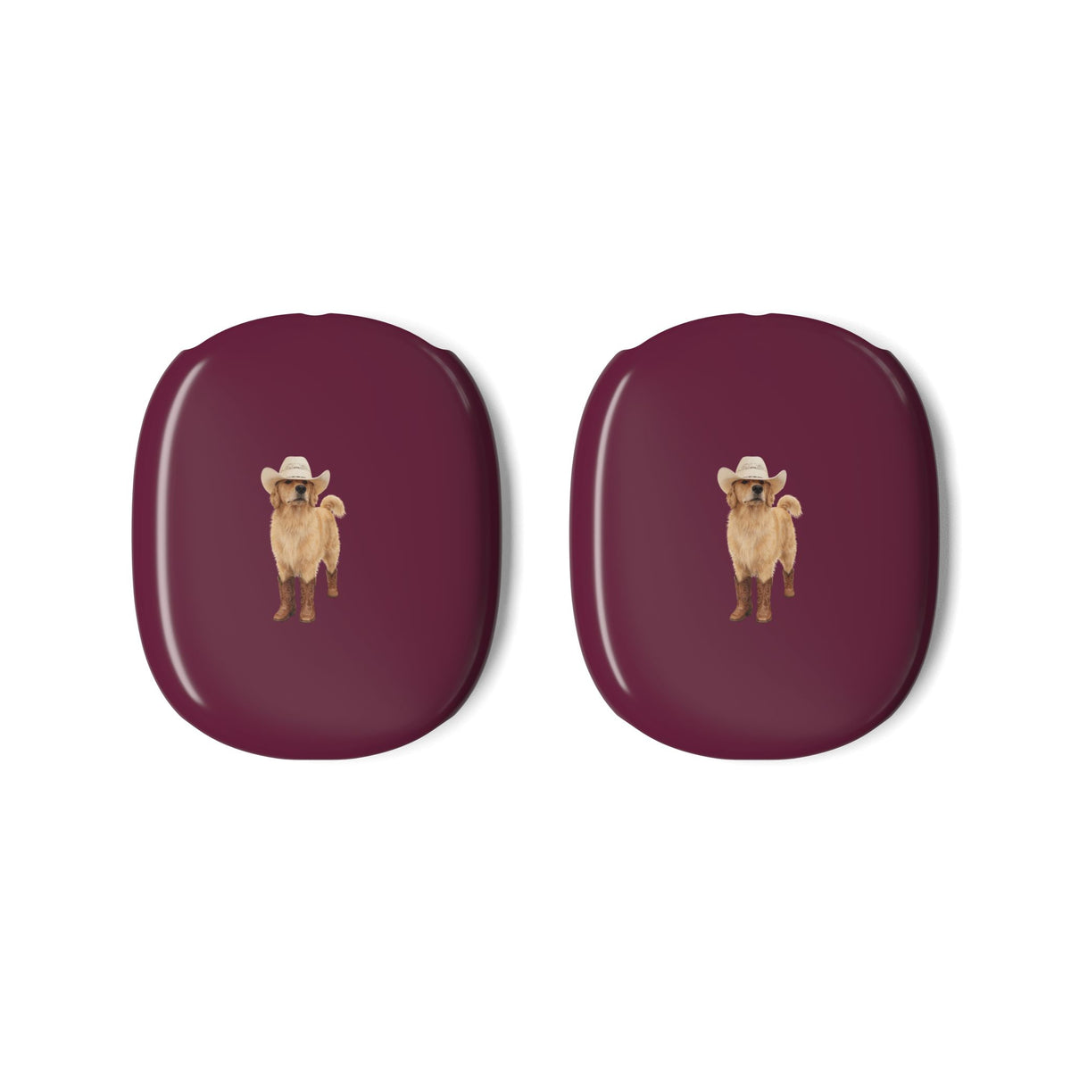 BURGUNDY GOLDEN RETRIEVER COWBOY DOG AIRPODS MAX CASE COVERS