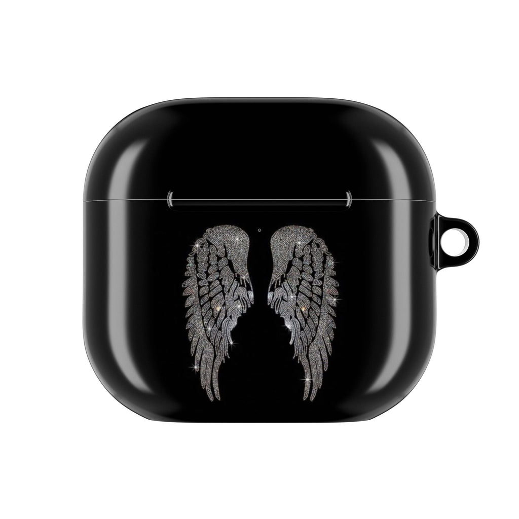 BLACK DIAMOND ANGEL WINGS AIRPOD CASE