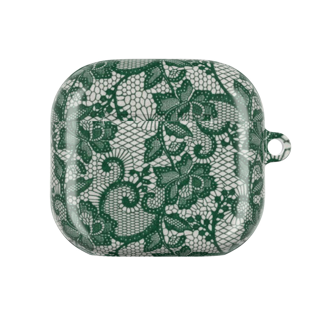 POPPY GREEN LACE AIRPOD CASE