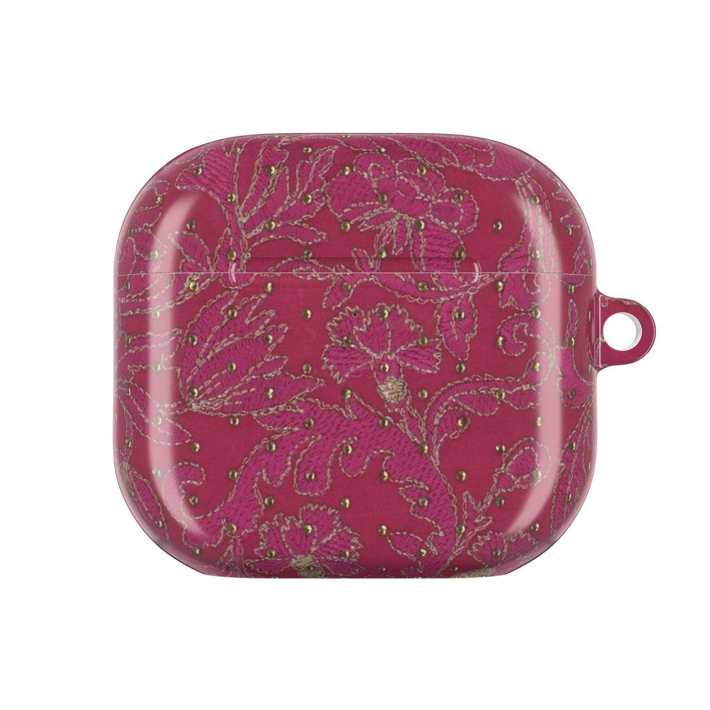 RED WHIMSY LACE AIRPOD CASE