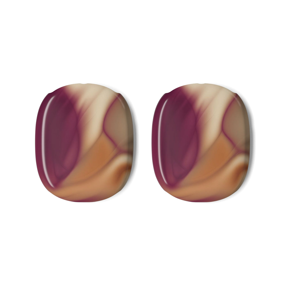 BURGUNDY CREAM AIRPODS MAX CASE COVERS