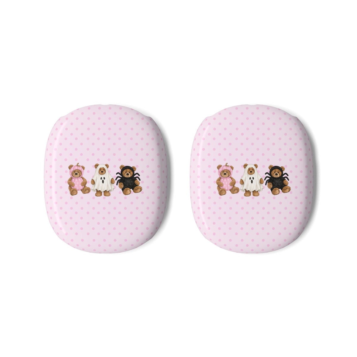 PINK POLKA DOTS HALLOWEEN TEDDY BEARS AIRPODS MAX CASE COVERS