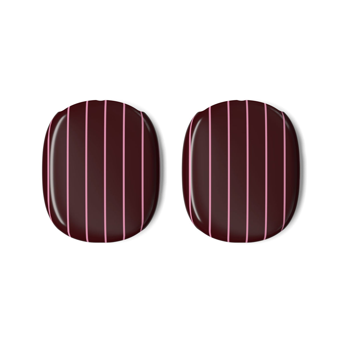 CRANBERRY ROSE MINIMALIST STRIPES AIRPODS MAX CASE COVERS