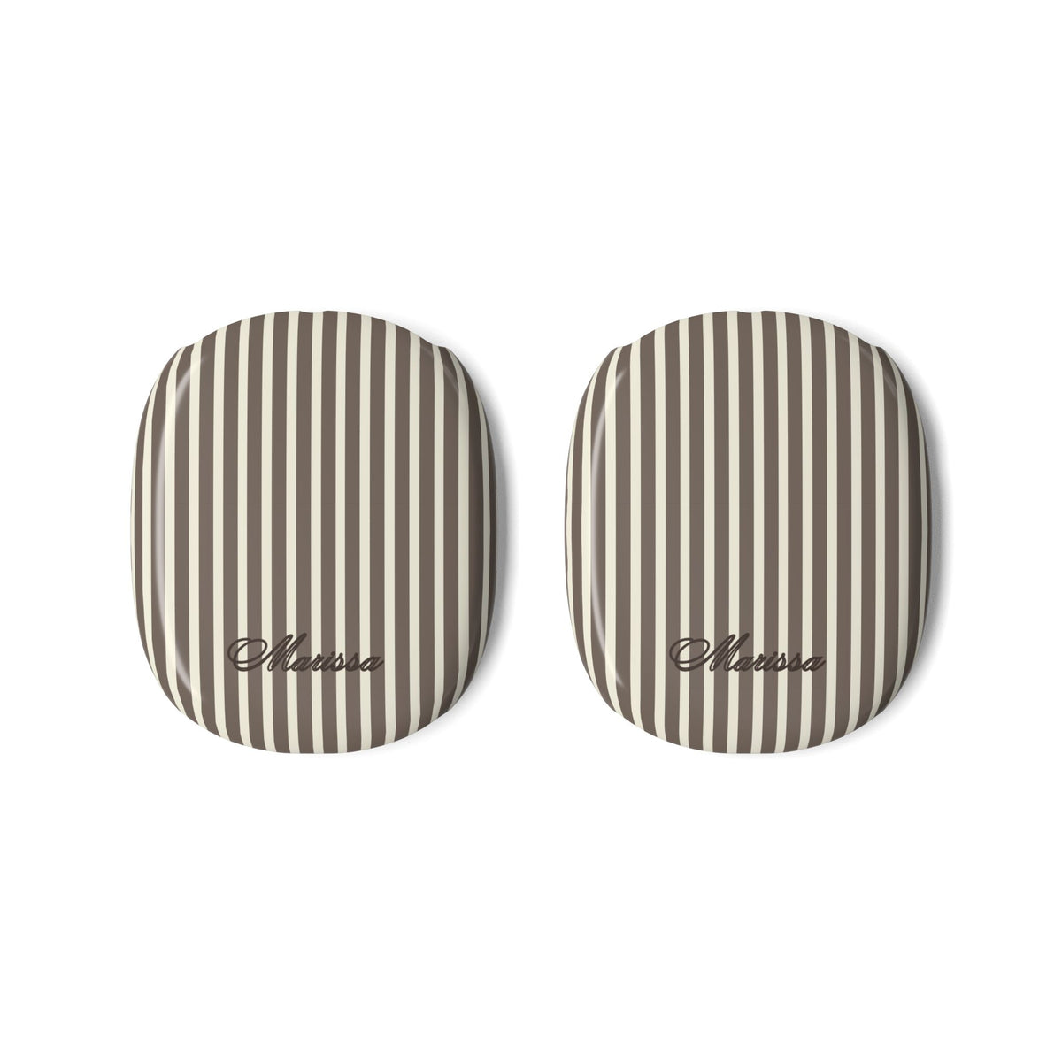 PERSONALIZED NAME CUSTOM BROWN STRIPES AIRPODS MAX CASE COVERS