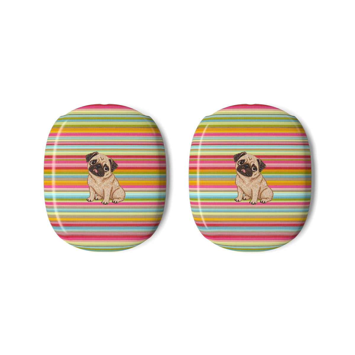 JET SET STRIPES PUG PUPPY AIRPODS MAX CASE COVERS