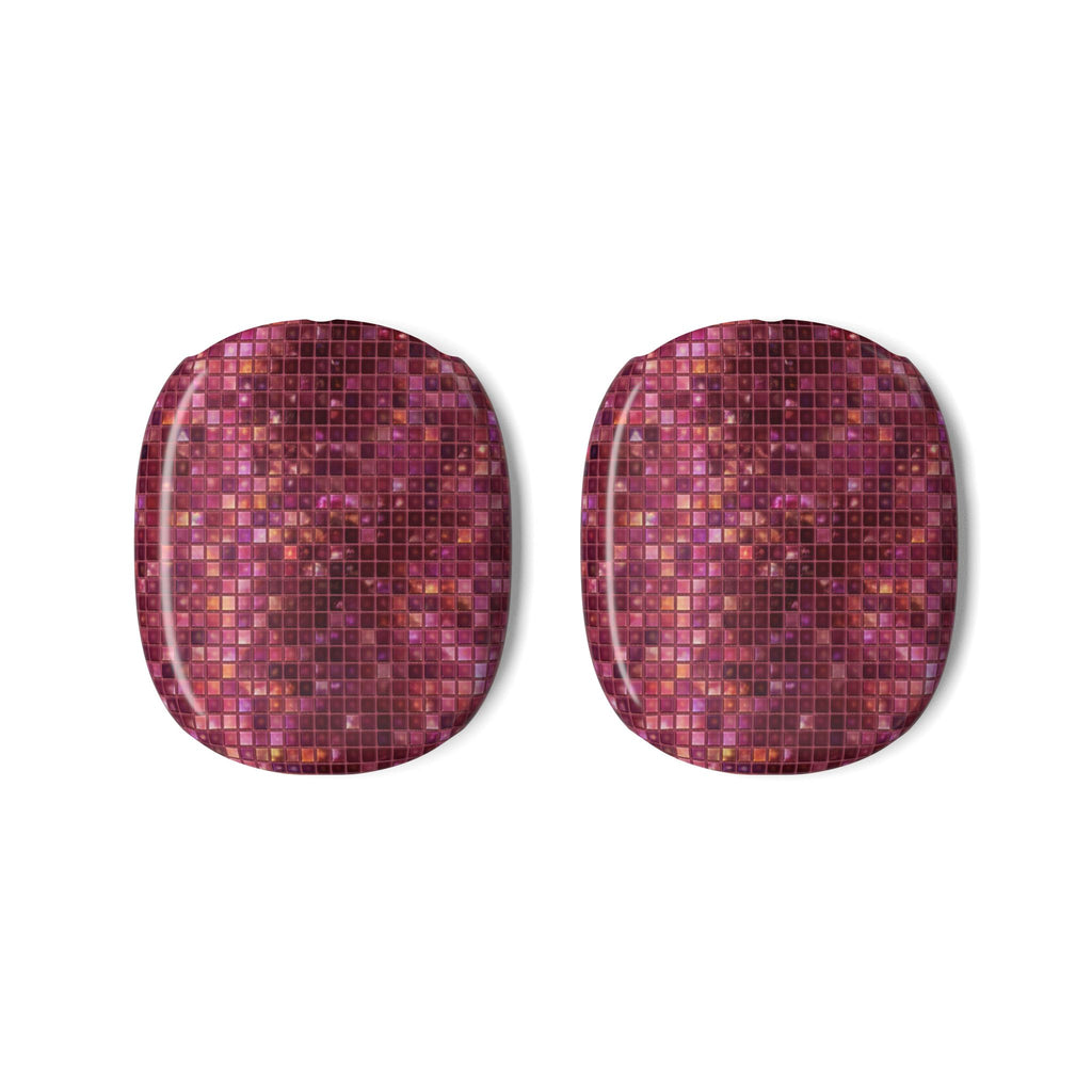 PLUM BURGUNDY MOSAIC AIRPODS MAX CASE COVERS