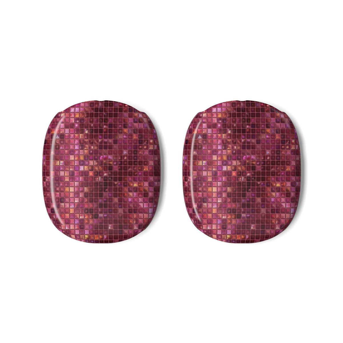 PLUM BURGUNDY MOSAIC AIRPODS MAX CASE COVERS